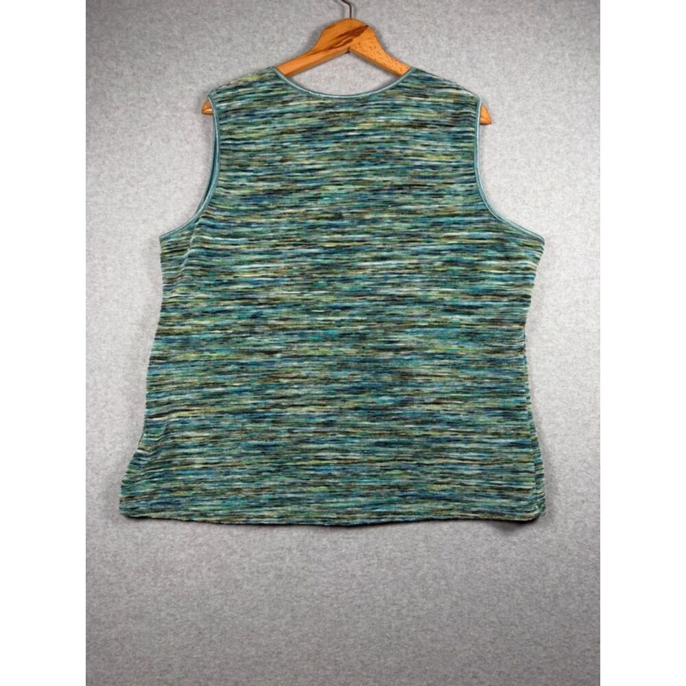 CJ Banks Women's 2X Plus Size Multicolor Space Dye Sleeveless Knit Top 3903 - Picture 6 of 6